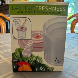 Vacuum Seal Food Storage System - Clear and Red